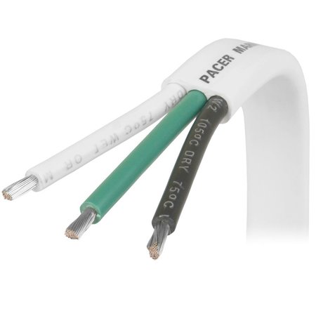 PACER GROUP Pacer 14/3 AWG Triplex Cable, Black/Green/White, 100' W14/3-100